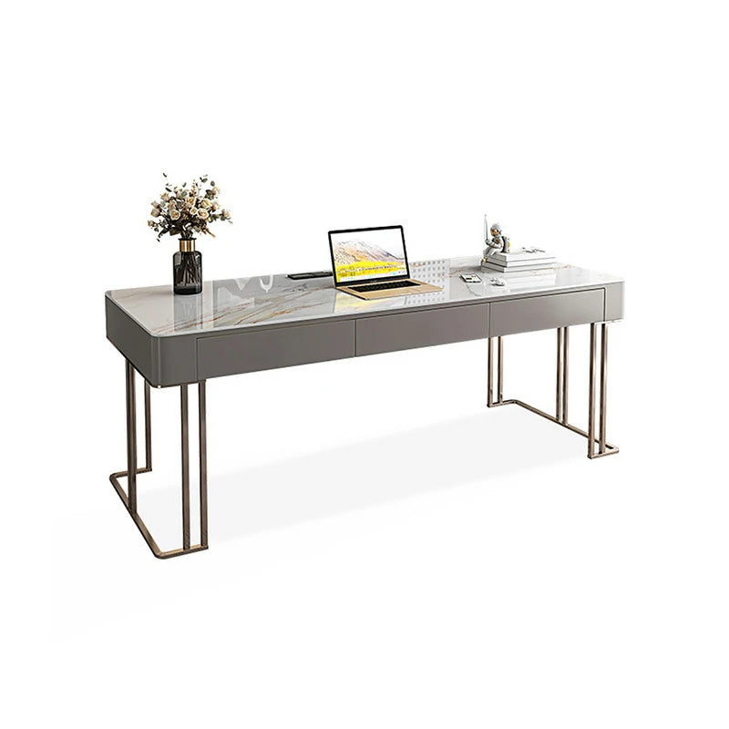 Sintered Stone Desk | Modern Office Desk with Storage Drawers
