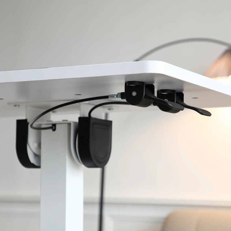 White Mobile Laptop Desk | Adjustable Standing Desk