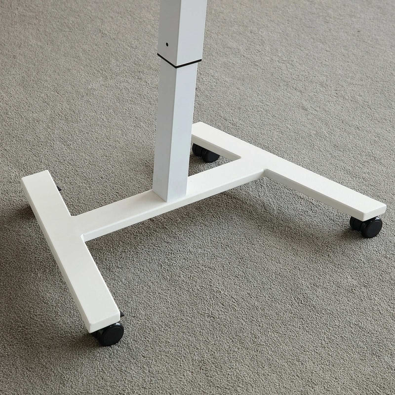 White Mobile Laptop Desk | Adjustable Standing Desk