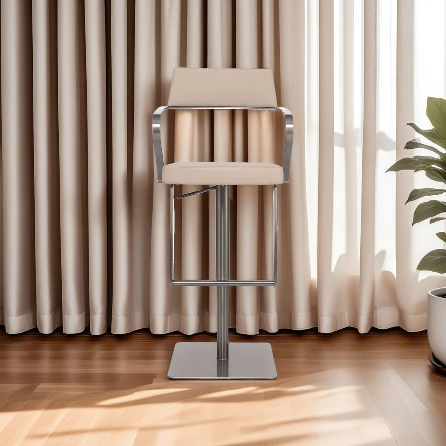 Beige Adjustable Bar Stool | Modern Kitchen & Bar Seating