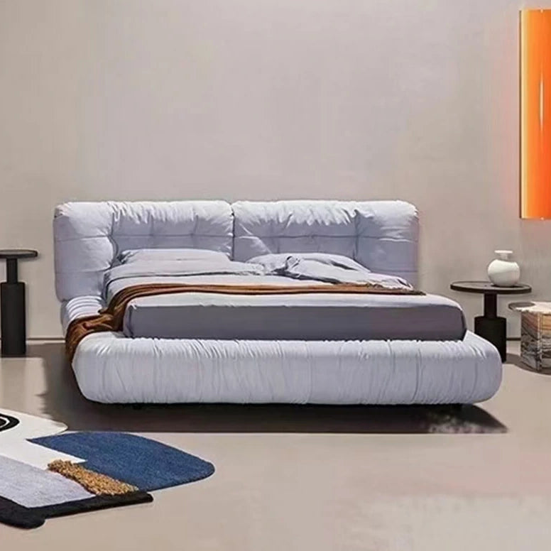 Tufted Upholstered Bed – Low Profile Frame