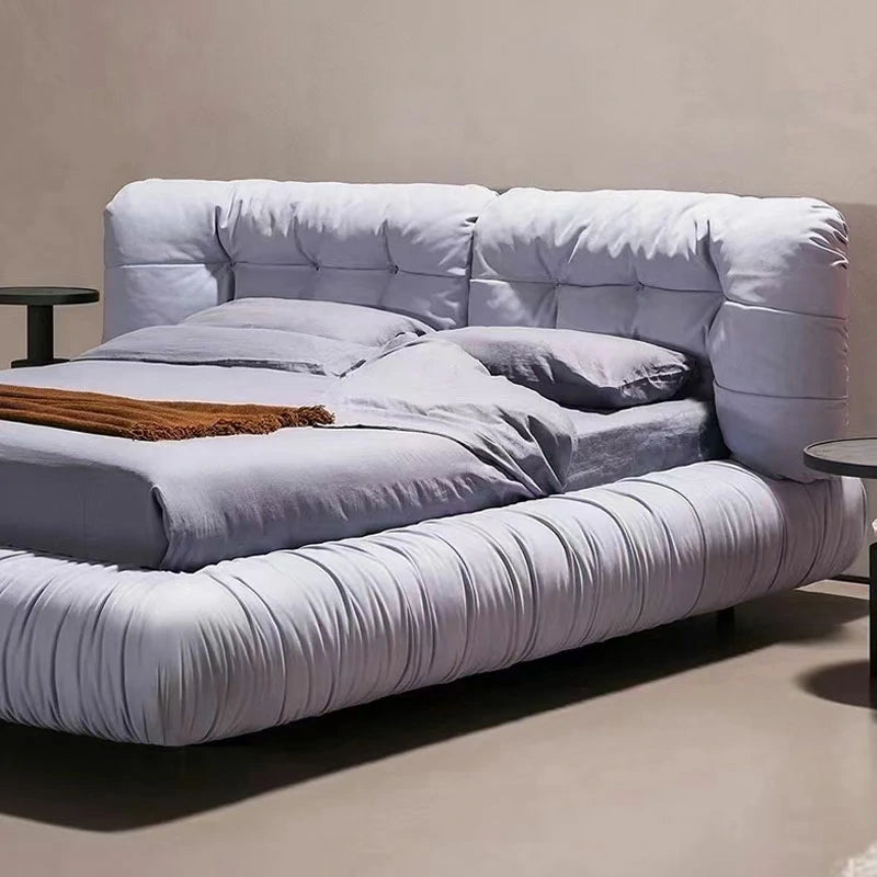 Tufted Upholstered Bed – Low Profile Frame