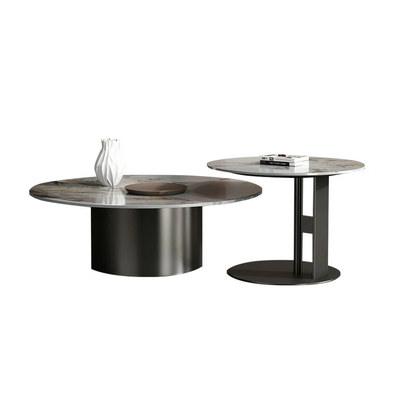 Marble Nesting Coffee Tables | Modern Gold Base