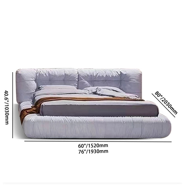 Tufted Upholstered Bed – Low Profile Frame