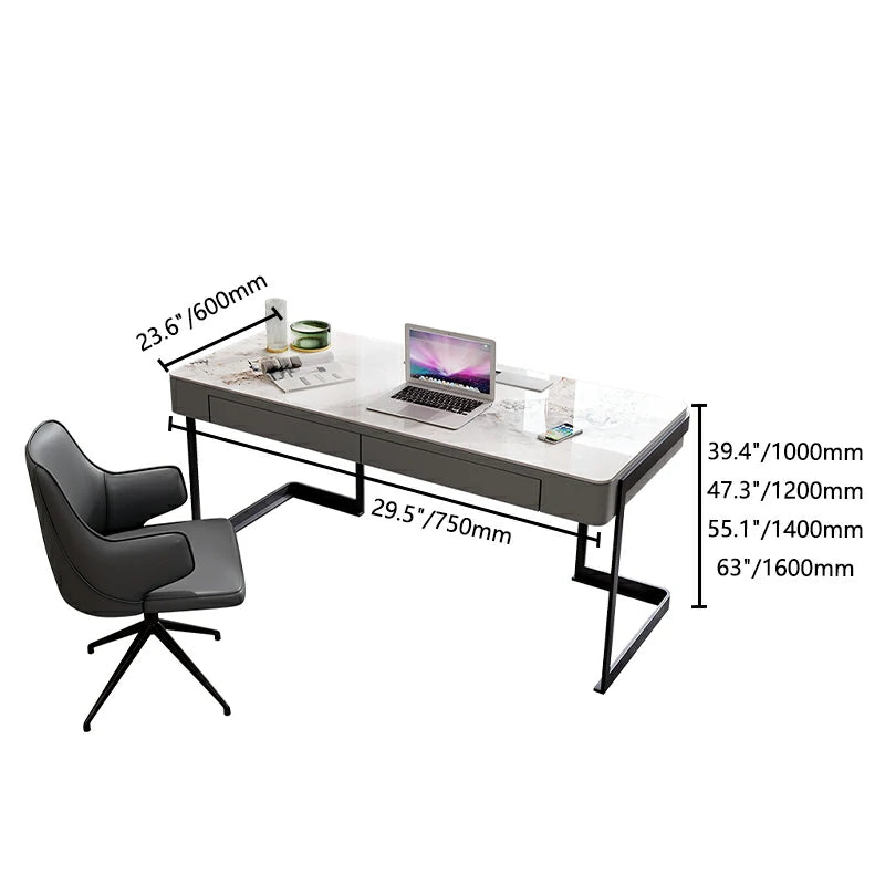 Sintered Stone Office Desk | Modern Executive Desk Set