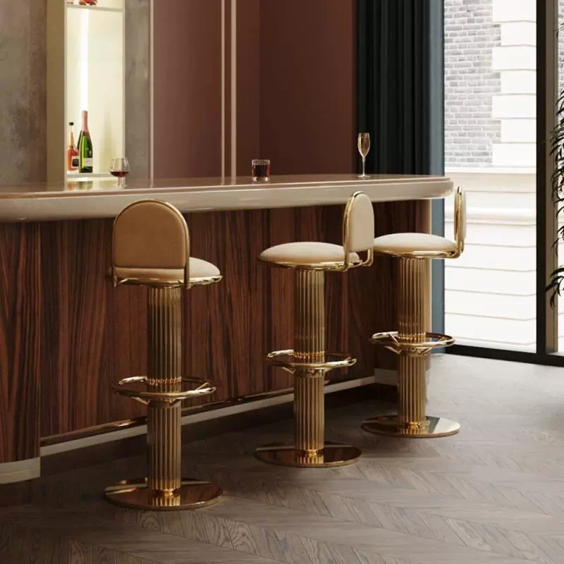 Gold Bar Stool | Modern Glam Kitchen & Home Bar Seating