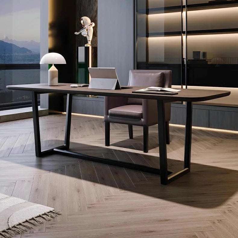 Walnut Desk with Steel Frame | Modern Minimalist Design