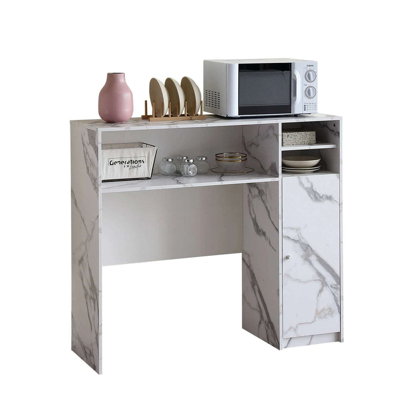 Marble Buffet Cabinet with Folding Dining Table