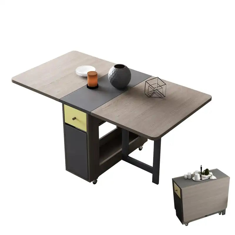 Folding Dining Table w/ Storage | Extendable Space Saver