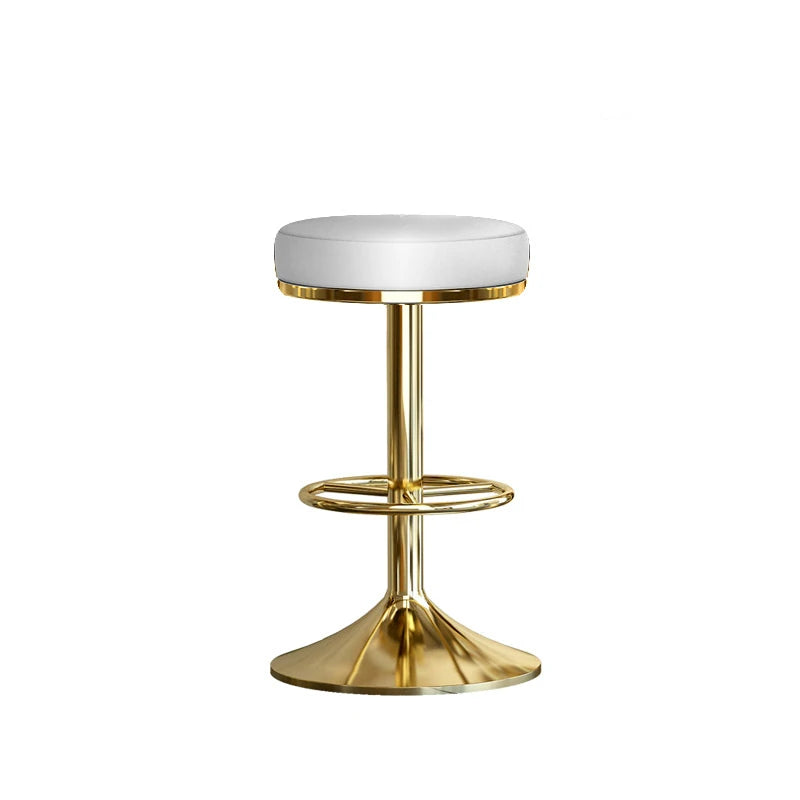 Gold Bar Stool - Wide Seat, Back & Modern Comfort