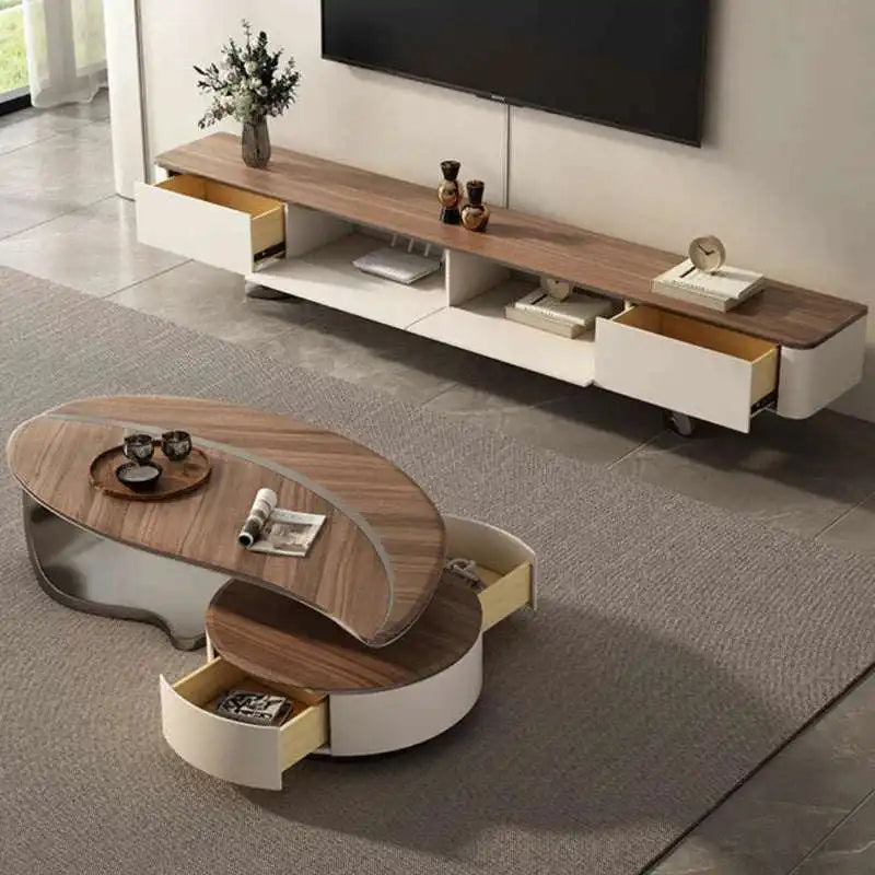 Nesting Coffee Tables - Wood & Metal Accent Furniture