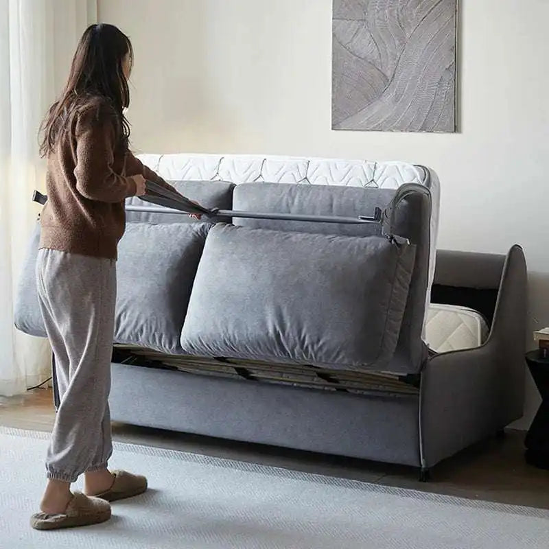 FUNROLUX Modern Convertible Sofa Bed with Plush Cushions