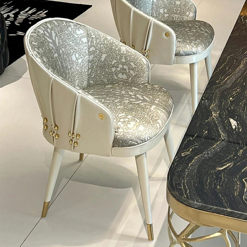 Elegant Upholstered Dining Chair with Solid Wood Frame