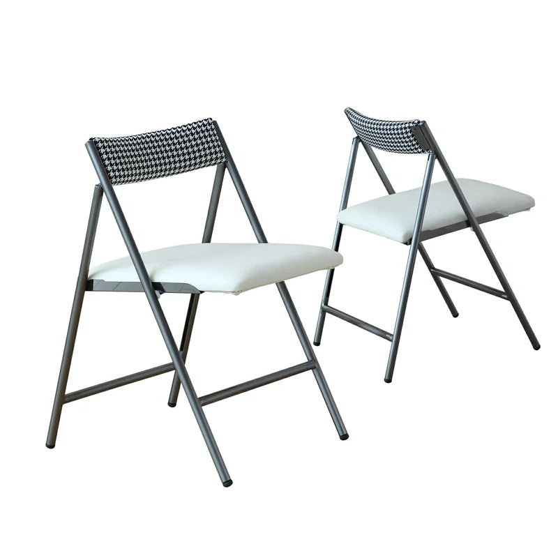 Folding Dining Chairs - Set of 2, Padded Seat #808080