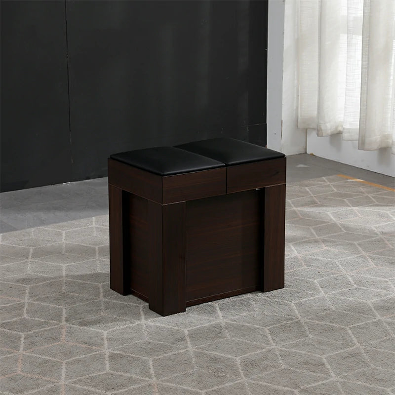 Extendable Stool Set - Space Saving Padded Bench - Modern