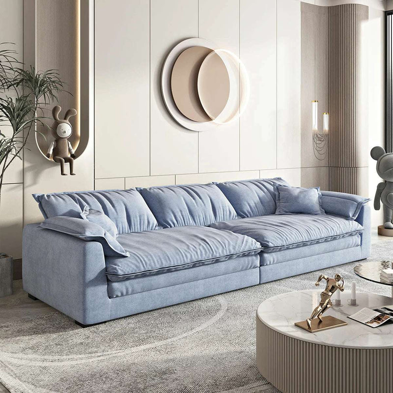Modern Beige Oversized Sofa - Plush & Spacious Design