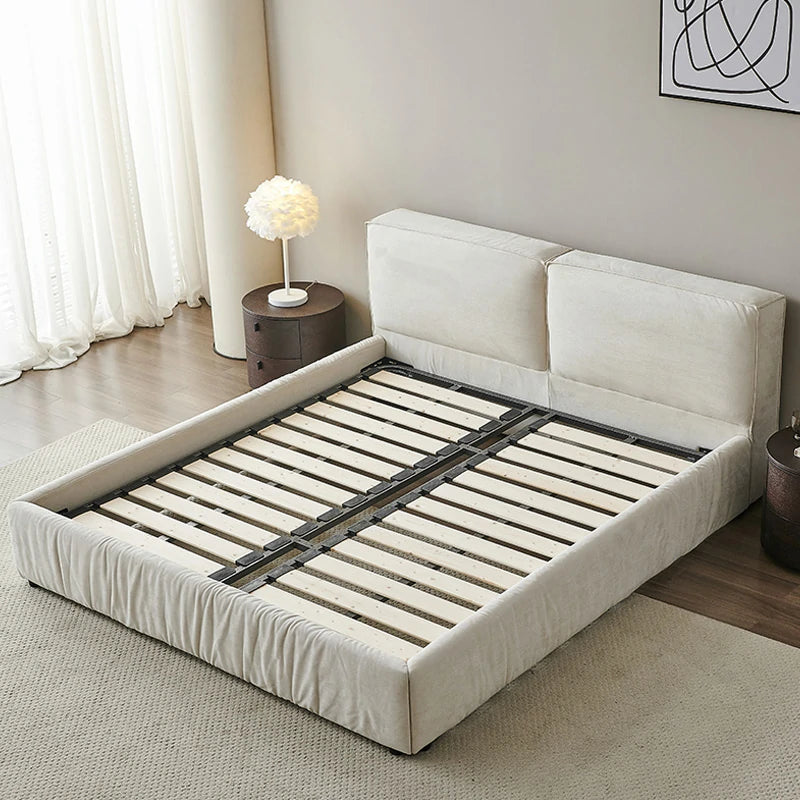 Upholstered Bed Frame | Modern Platform Bed with Headboard