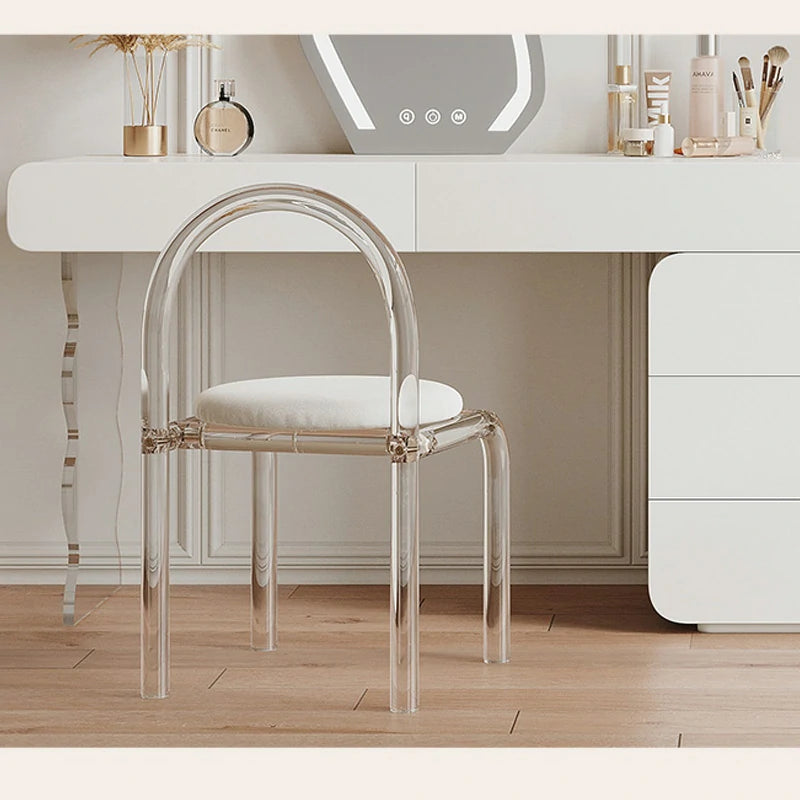 Smart Makeup Vanity Retractable Dressing Table with Mirror & Lights