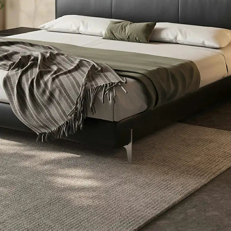 Black Faux Leather Bed | King & Queen Platform