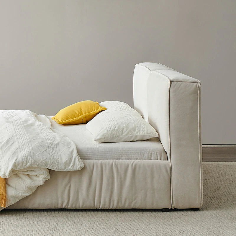 Upholstered Bed Frame | Modern Platform Bed with Headboard