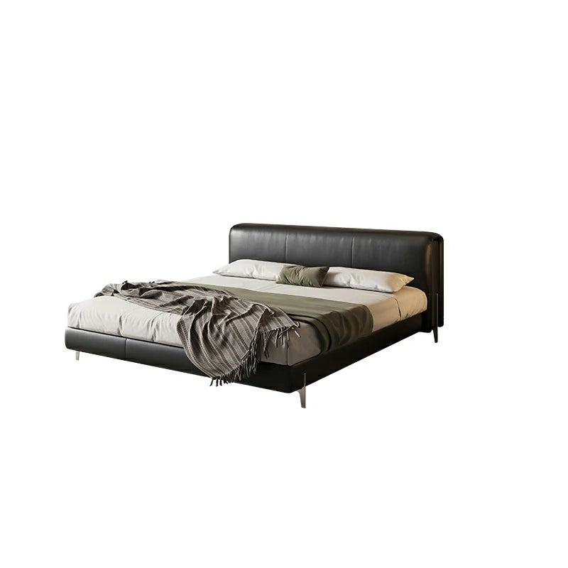 Black Faux Leather Bed | King & Queen Platform