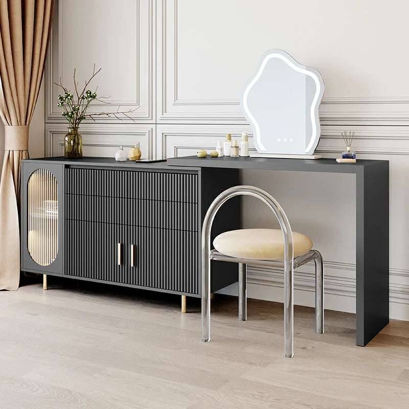Modern Vanity/Dressing Table Set with LED Mirror & Storage