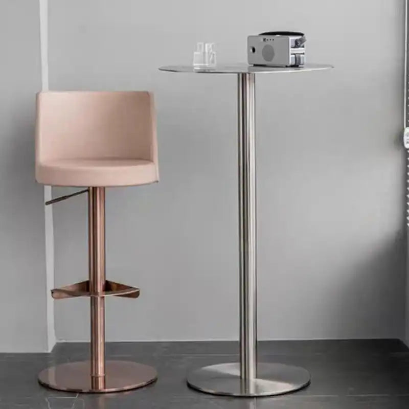Pink Bar Stool: Adjustable Height Swivel | Modern Comfort