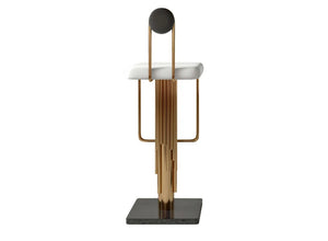 Art Deco Modern Luxury Gold & White Bar Stool