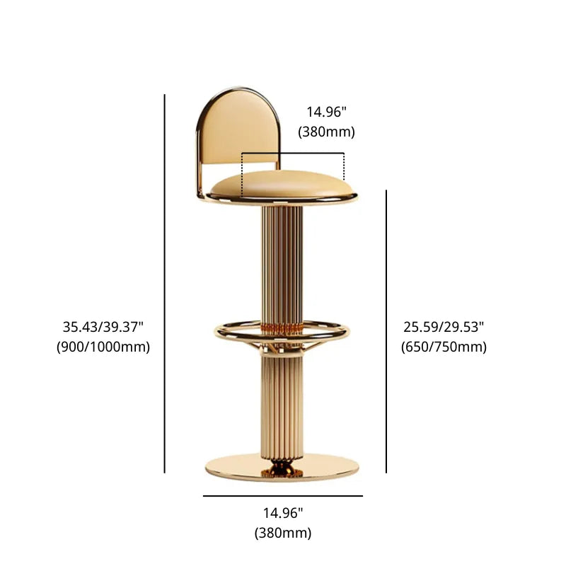 Gold Bar Stool | Modern Glam Kitchen & Home Bar Seating