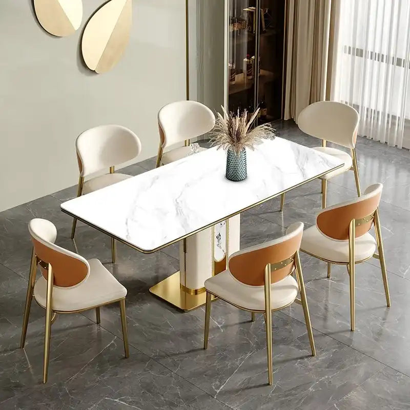 Marble Dining Table Set - Gold Accents | Seats 6 calacatta-royal.webp