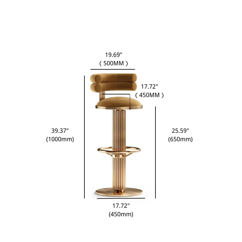 Gold Velvet Bar Stool - Luxury & Comfort Seating