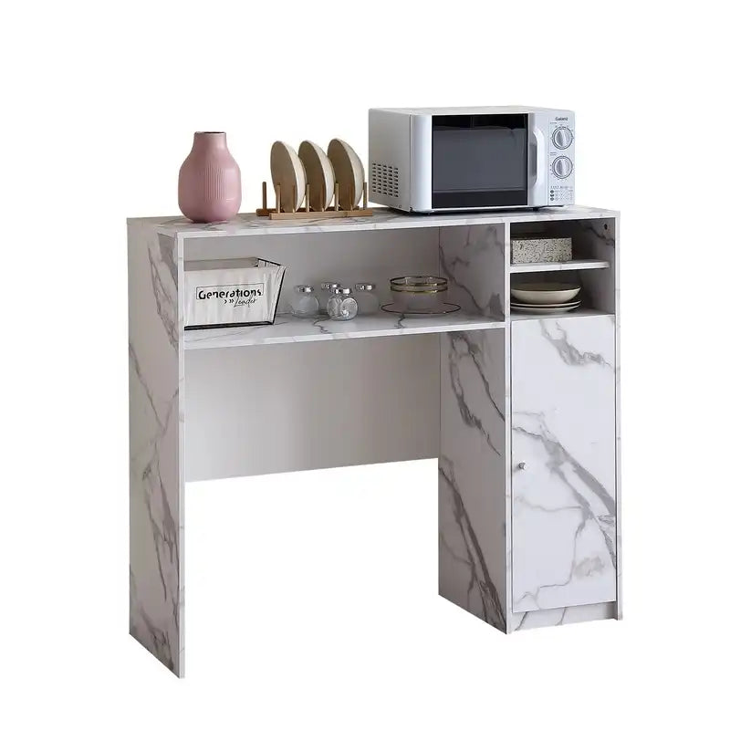 Buffet Cabinet with Storage, Sideboard for Storing Folding Table, Kitchen Storage Cabinet with Shelves, Modern Console Table for Dining Room, Living Room, Entrance (White)