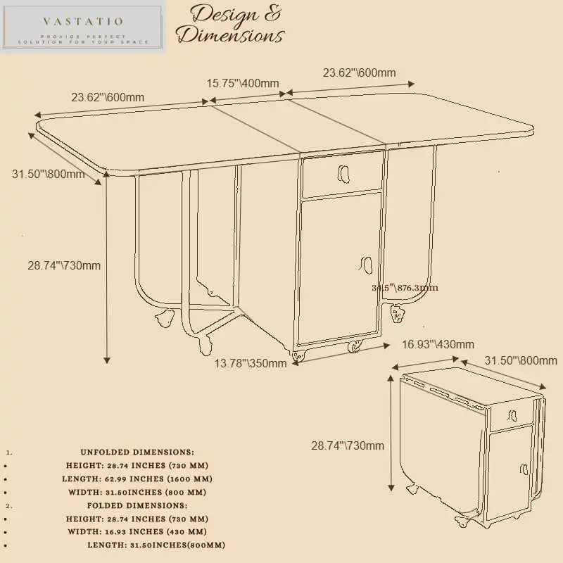 Marble Folding Dining Table with Gold Legs | Space Saver