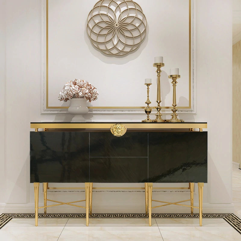 Inspired Luxury Sideboard with Gold Accents
