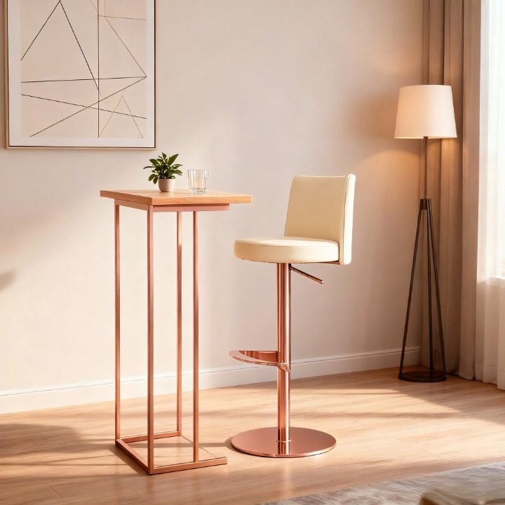 Pink Bar Stool: Adjustable Height Swivel | Modern Comfort