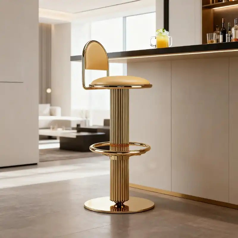 Gold Bar Stool | Modern Glam Kitchen & Home Bar Seating