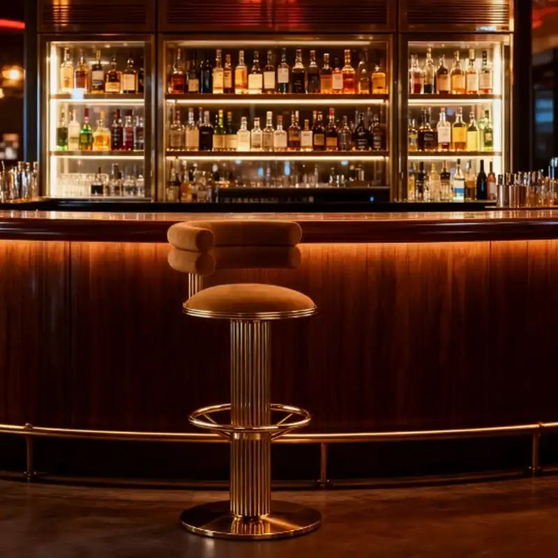 Gold Velvet Bar Stool - Luxury & Comfort Seating