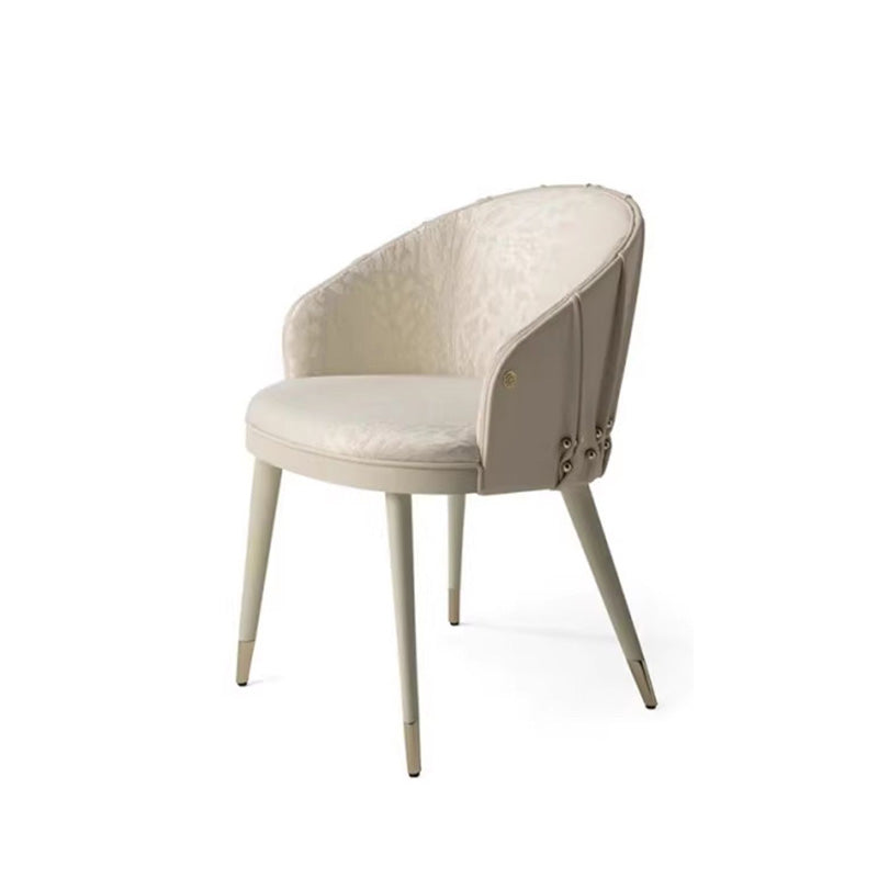 Elegant Upholstered Dining Chair - Solid Wood Frame #FFFFFF 32''H9''W9''D