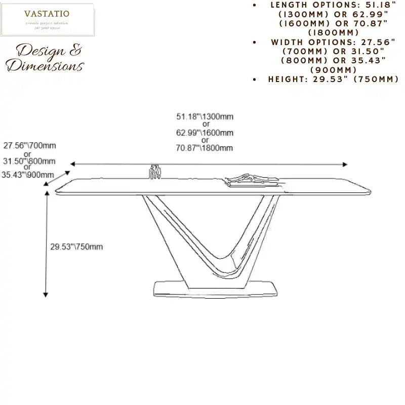 Rectangular Dining Table | Seats 8 | Sculptural Base