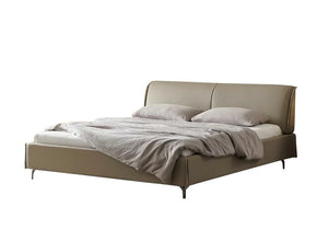 Modern Design Leather Soft Bed with Four Size Customized Color