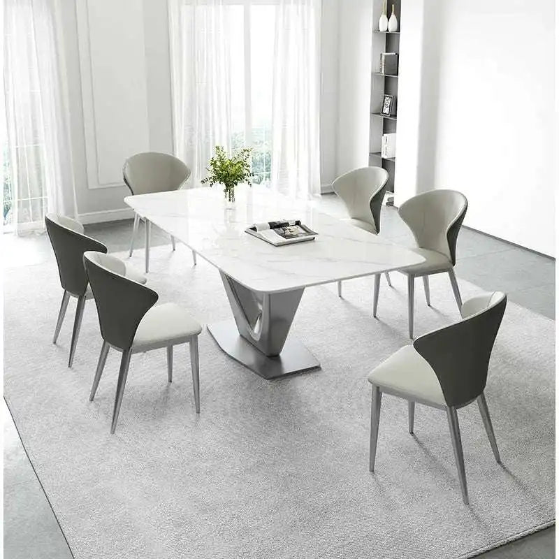 Rectangular Dining Table | Seats 8 | Sculptural Base