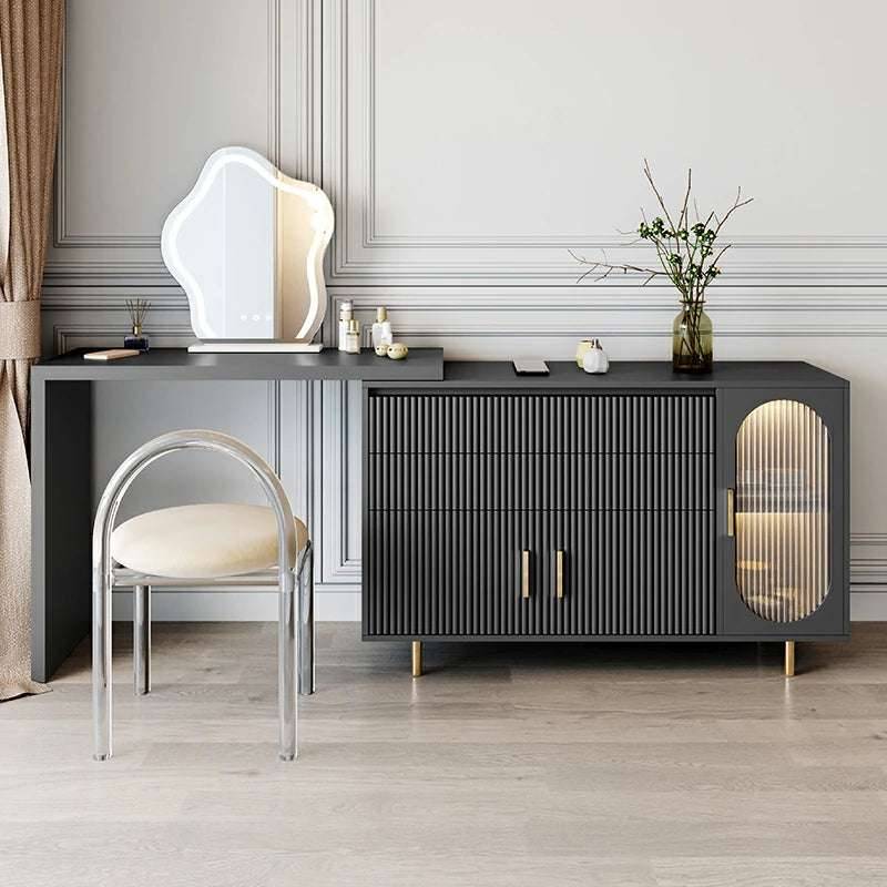 Modern Vanity/Dressing Table Set with LED Mirror & Storage