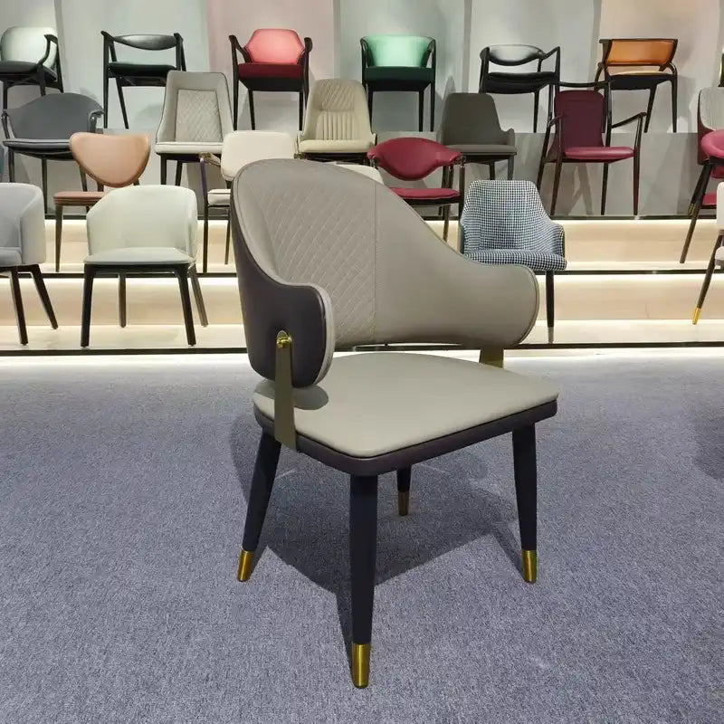 Luxe Upholstered Dining Chair - Gold Accents & Modern Design 36''H2''W3''D #44281d