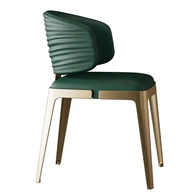 Cream Dining Chair with Gold Legs - Elegant Seating 32''H2''W2''D #1B5E20