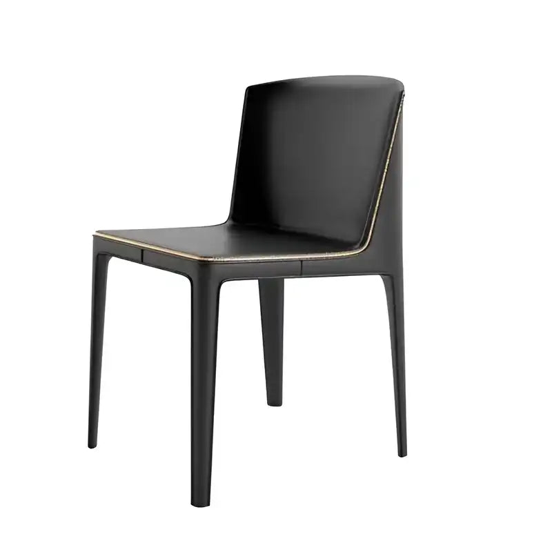 Black & Gold Dining Chair - Modern Accent Seating 31''H1''W2''D #000000