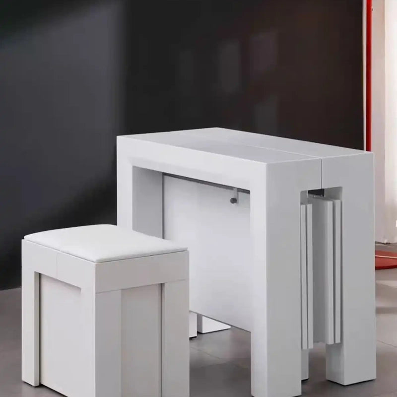 Extendable Stool Set - Space Saving Padded Bench - Modern