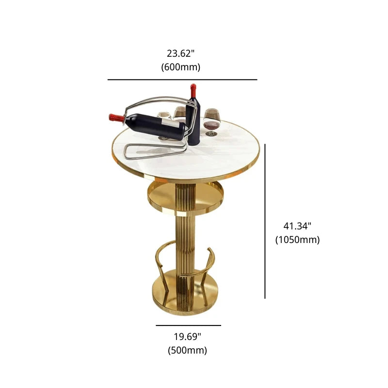 Marble Bar Table - Gold Base | Modern Home Bar Furniture