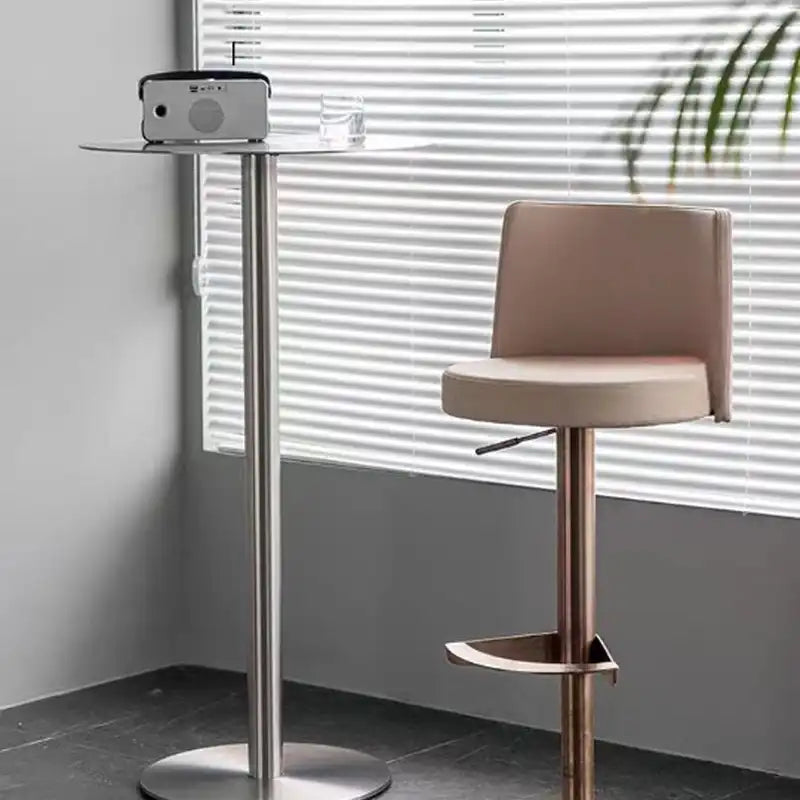 Pink Bar Stool: Adjustable Height Swivel | Modern Comfort