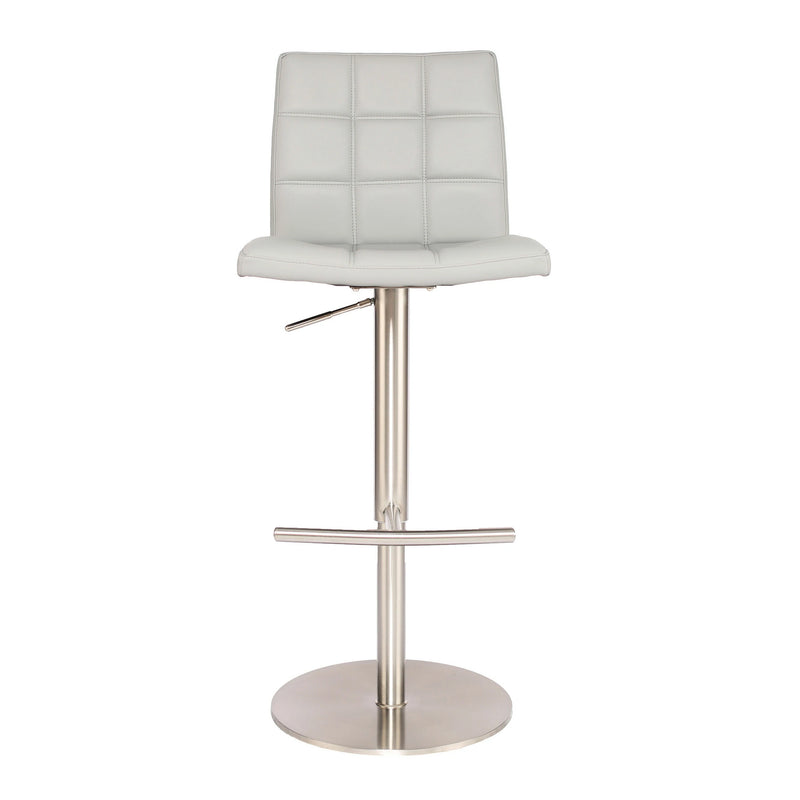 Modern Adjustable Height Counter Height Bar Stools with Polished Gold Stainless Steel Legs and Comfortable Cushion