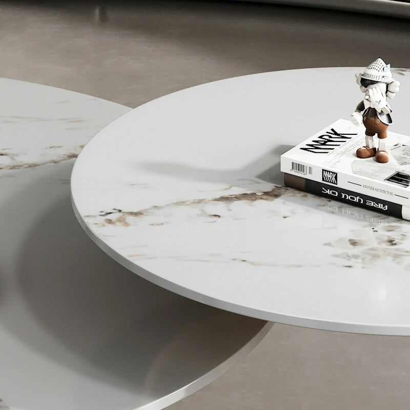 Marble Nesting Coffee Tables | Modern Gold Base
